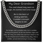 Grandson - Heart of Every Warrior - Cuban Link Chain