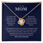 To My Mom - Thank You - Love Knot Necklace