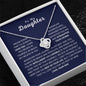 Daughter - Never Forget - Love Knot Necklace