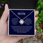 To My Mom - Thank You - Love Knot Necklace