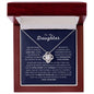 Daughter - Never Forget - Love Knot Necklace