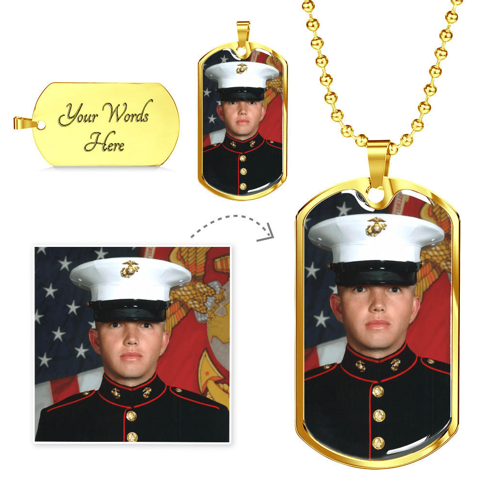 Product photo of Personalized Photo Portrait Dog Tag Necklace