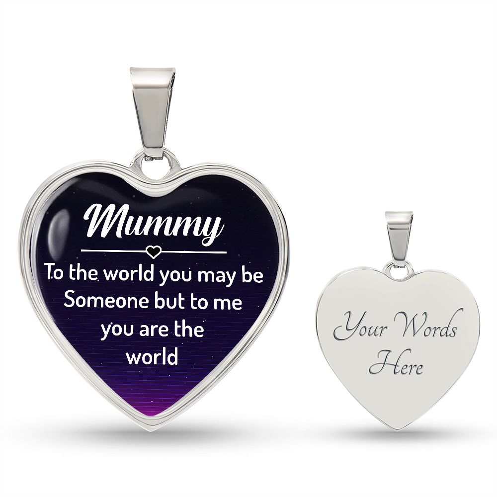 Mummy's Heart Pendant Necklace
