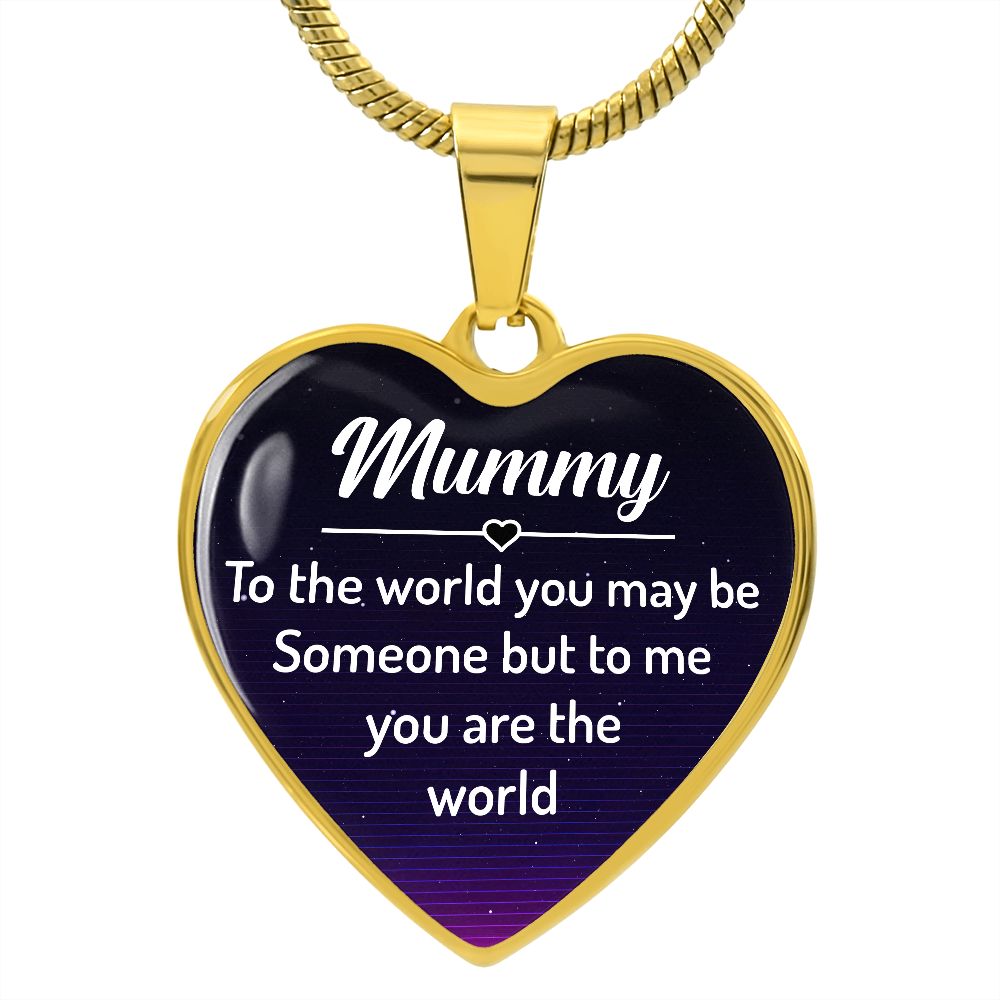 Mummy's Heart Pendant Necklace