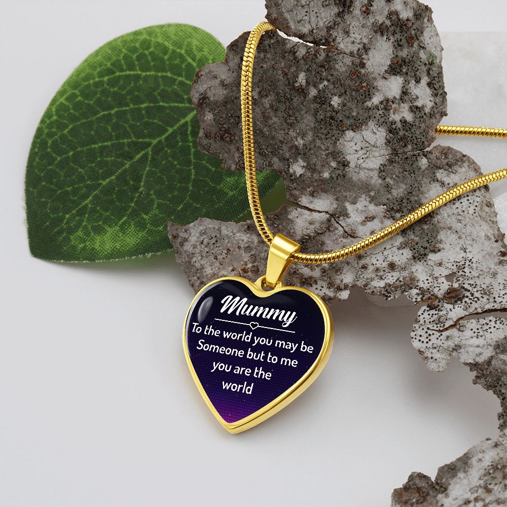 Mummy's Heart Pendant Necklace