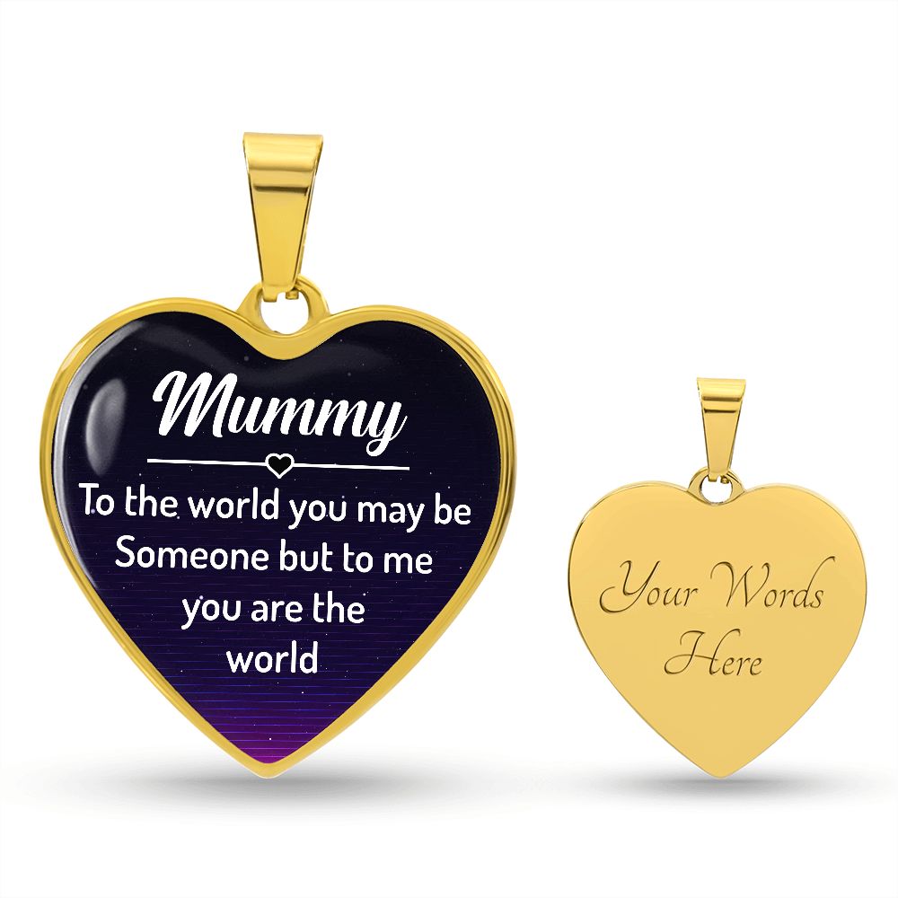 Mummy's Heart Pendant Necklace