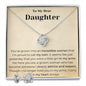 To My Dear Daughter - Love Knot Earring & Necklace Set - Pendant Republic