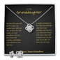 To My Granddaughter - Love Knot Earring & Necklace Set! - Pendant Republic