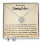 To My Dear Daughter - Love Knot Earring & Necklace Set - Pendant Republic