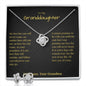 To My Granddaughter - Love Knot Earring & Necklace Set! - Pendant Republic