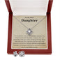 To My Dear Daughter - Love Knot Earring & Necklace Set - Pendant Republic
