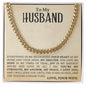Husband - Everything in Me - Cuban Link Chain - Pendant Republic