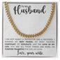 Husband - Forever Thankful - Cuban Link Chain - Pendant Republic