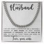 Husband - Forever Thankful - Cuban Link Chain - Pendant Republic