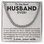 Husband - Purpose of Existence - Cuban Link Chain - Pendant Republic