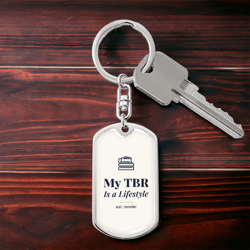 My TBR Graphic Dog Tag Keychain