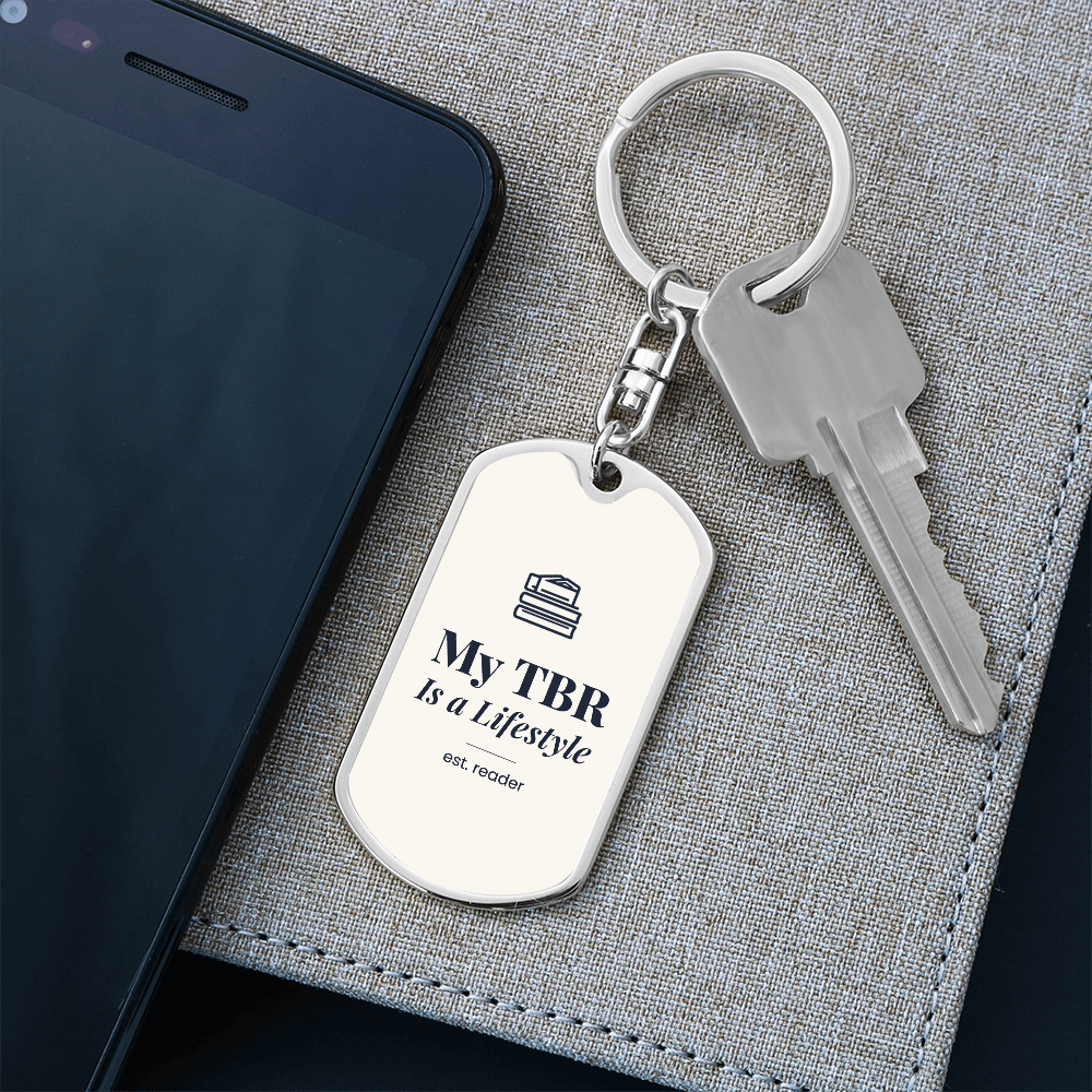 My TBR Graphic Dog Tag Keychain