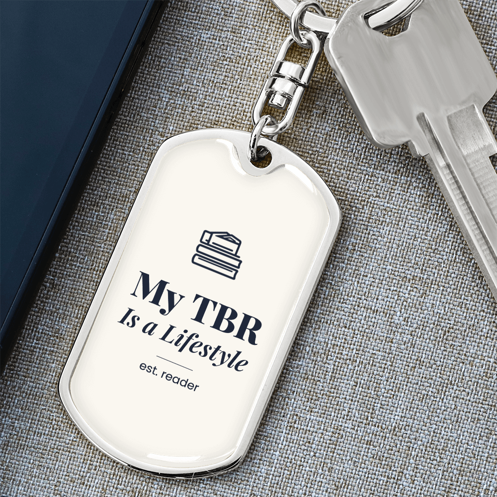 My TBR Graphic Dog Tag Keychain