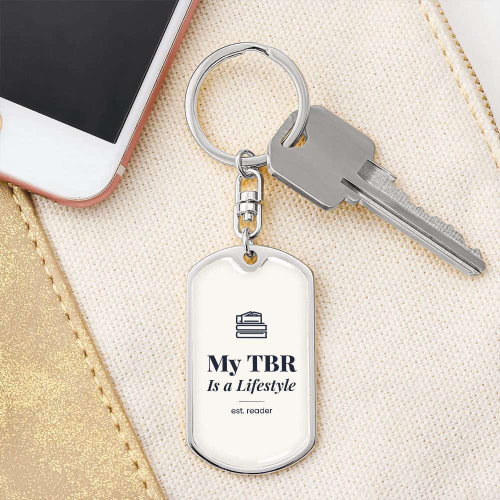 My TBR Graphic Dog Tag Keychain