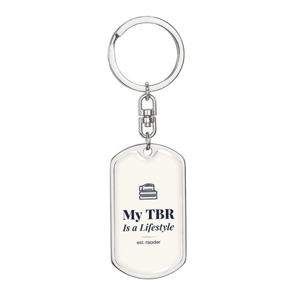 My TBR Graphic Dog Tag Keychain