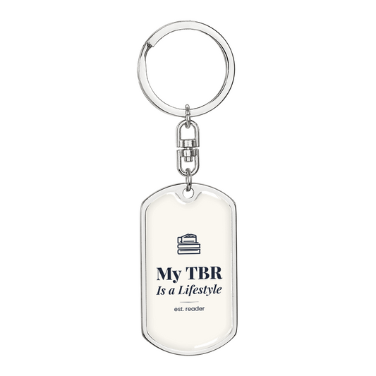 My TBR Graphic Dog Tag Keychain