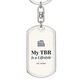 My TBR Graphic Dog Tag Keychain