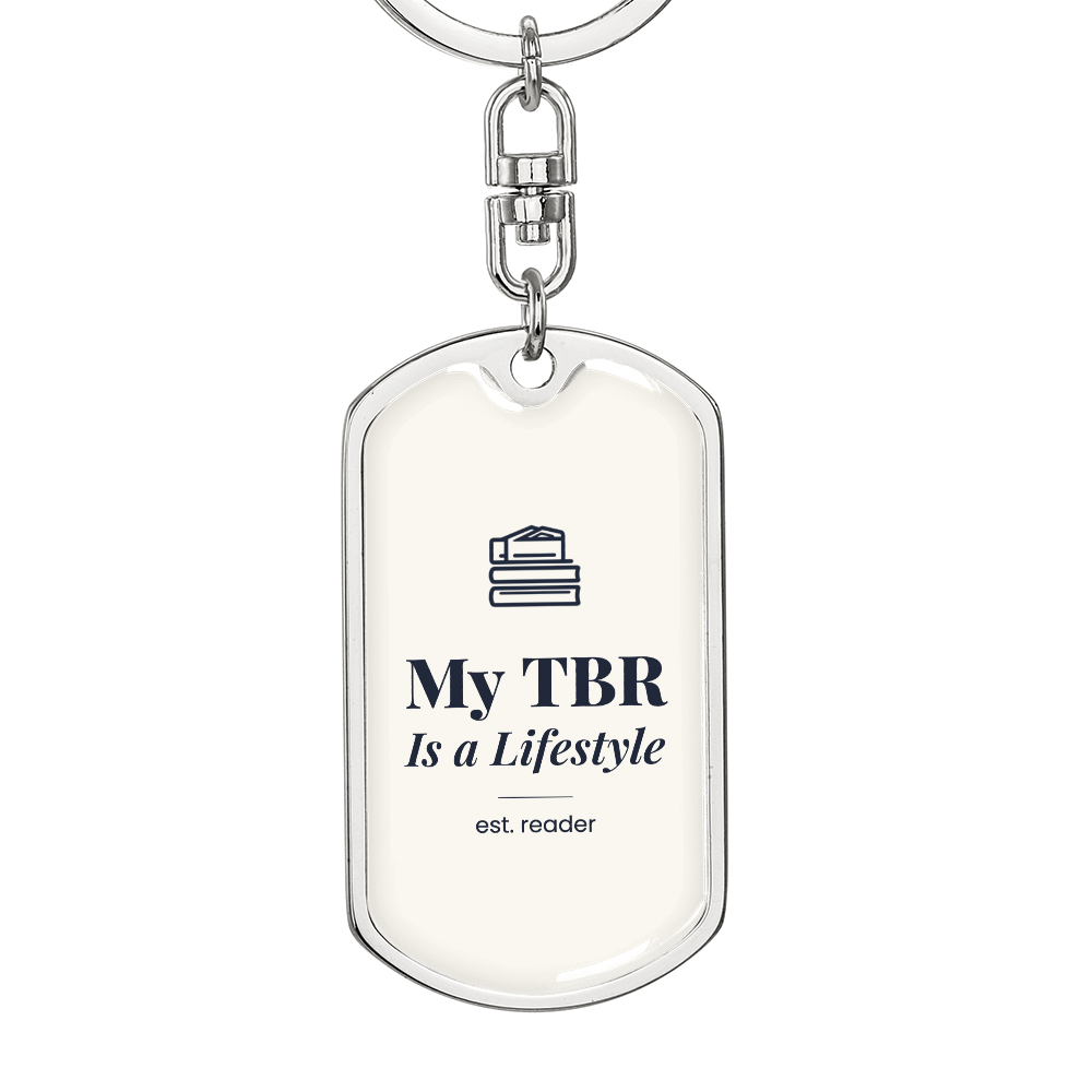 My TBR Graphic Dog Tag Keychain