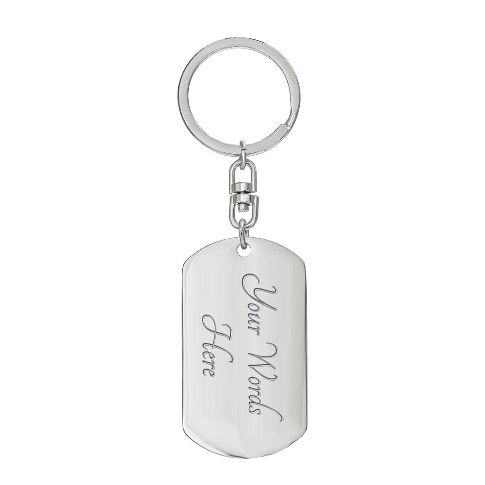 Product photo of Personalized BTTF Keychain Dog Tag Pendant