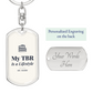 My TBR Graphic Dog Tag Keychain
