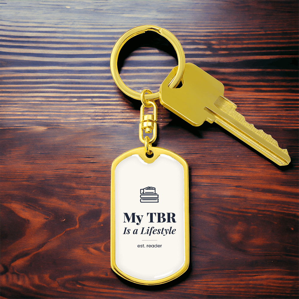 My TBR Graphic Dog Tag Keychain
