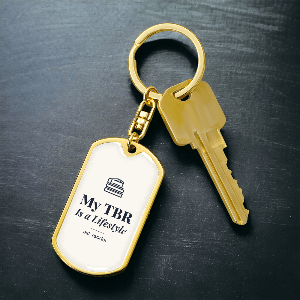 My TBR Graphic Dog Tag Keychain