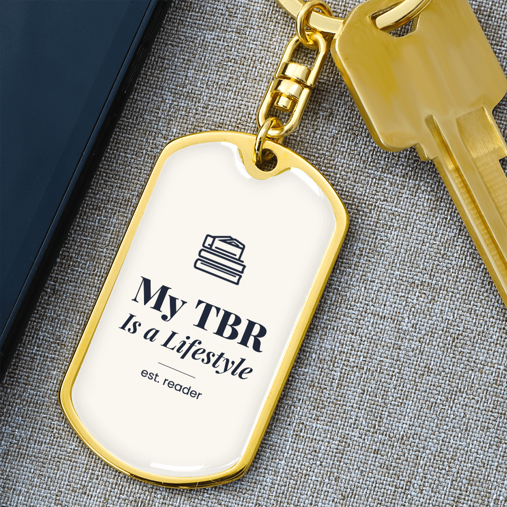 My TBR Graphic Dog Tag Keychain