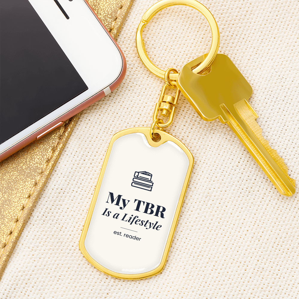 My TBR Graphic Dog Tag Keychain