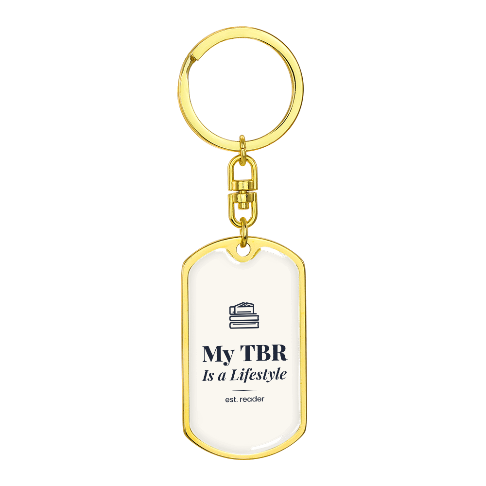 My TBR Graphic Dog Tag Keychain