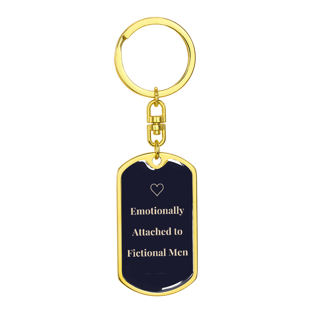 Customized Emotionally Attached to Fictional Men Keychain | Dark Romance Gift