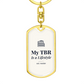 My TBR Graphic Dog Tag Keychain