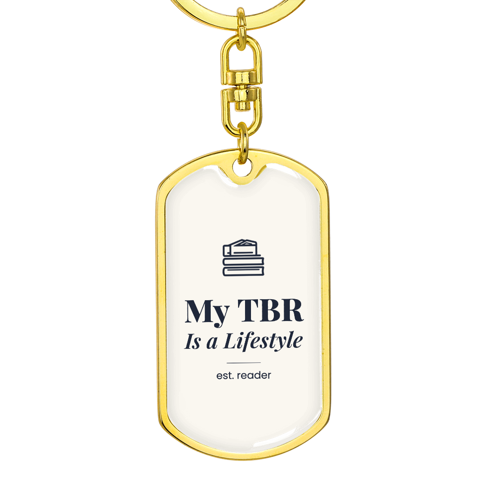 My TBR Graphic Dog Tag Keychain