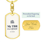 My TBR Graphic Dog Tag Keychain