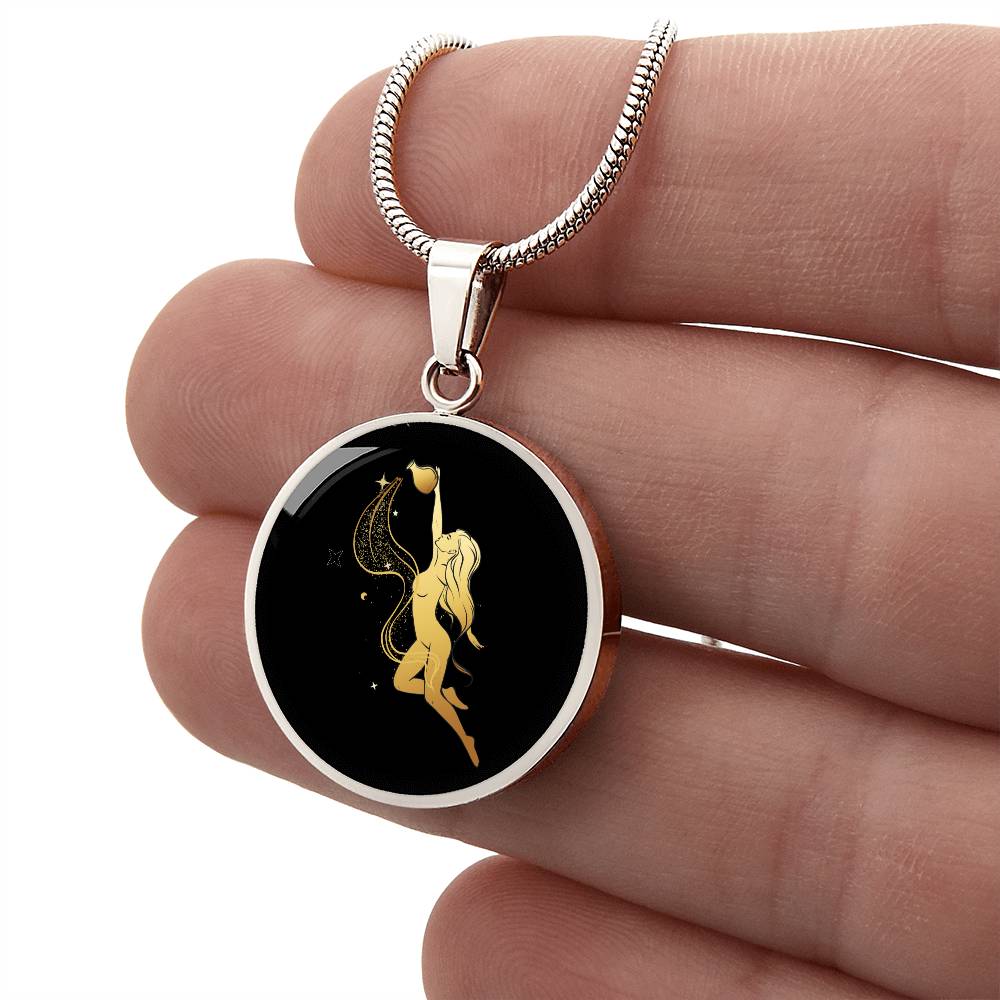 Personalized Aquarius Zodiac Sign Pendant Necklace