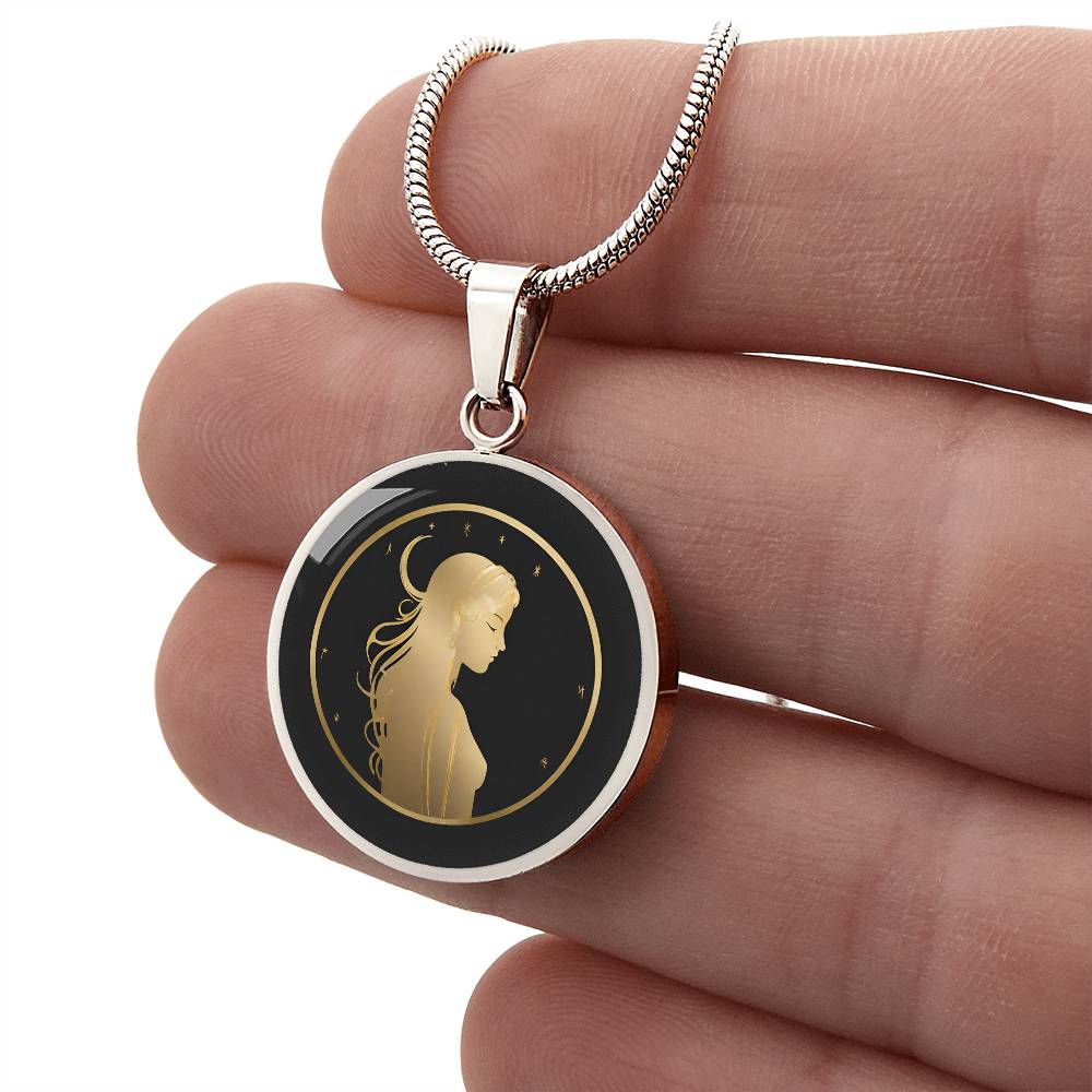 Personalized Virgo Zodiac Sign Pendant Necklace