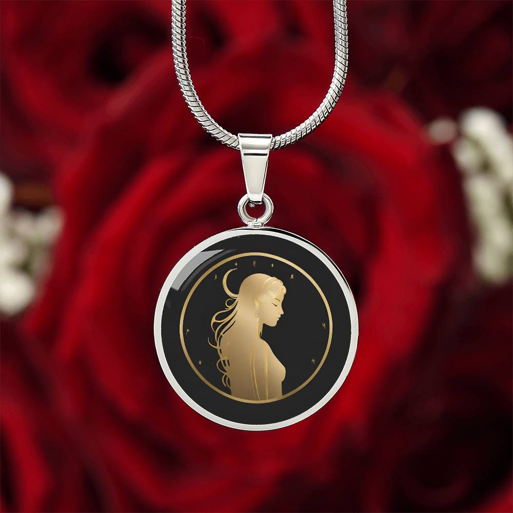 Personalized Virgo Zodiac Sign Pendant Necklace