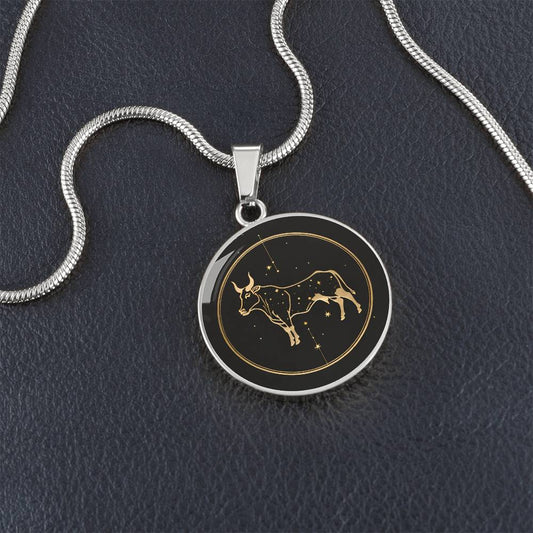 Personalized Taurus Zodiac Sign Pendant Necklace