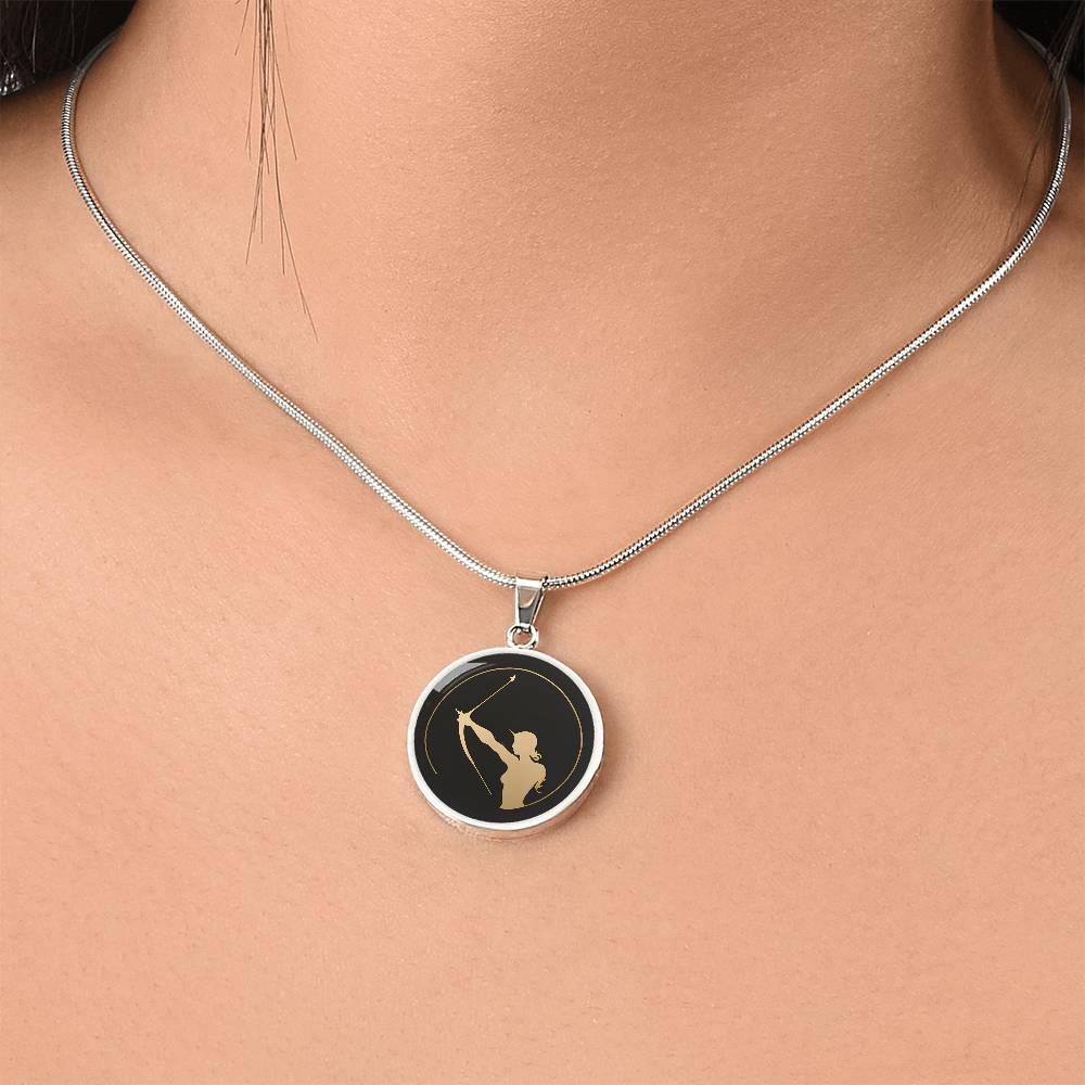 Personalized Sagittarius Zodiac Sign Pendant Necklace