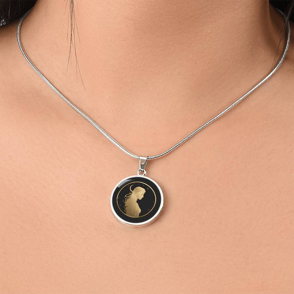 Personalized Virgo Zodiac Sign Pendant Necklace