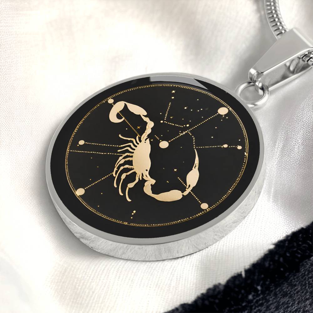 Personalized Cancer Zodiac Sign Pendant Necklace