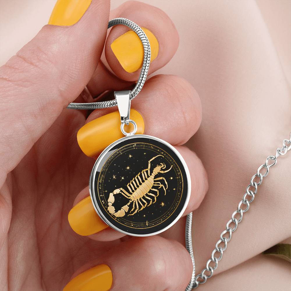 Personalized Scorpio Zodiac Sign Pendant Necklace