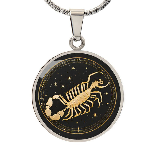 Personalized Scorpio Zodiac Sign Pendant Necklace