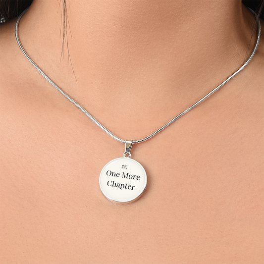 One More Chapter Pendant | Bookworm Gift for Book Lovers
