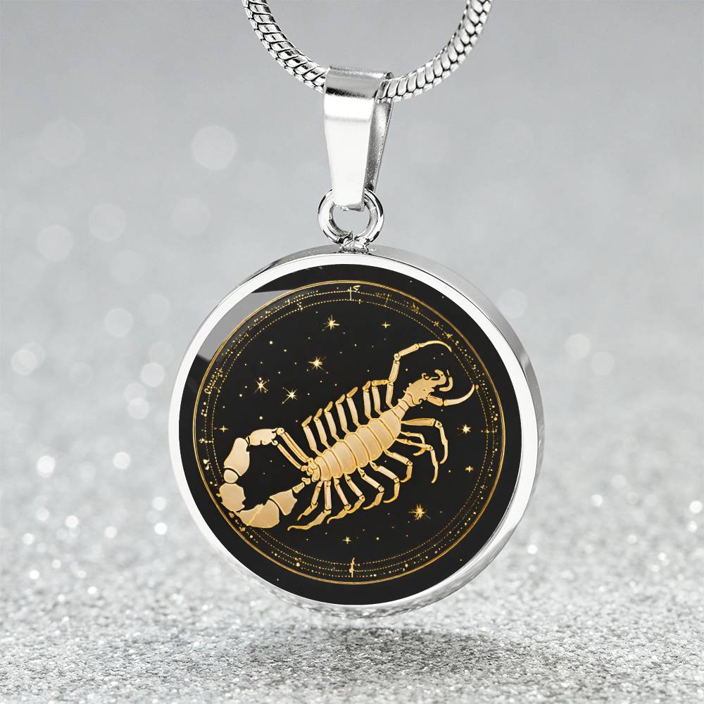 Personalized Scorpio Zodiac Sign Pendant Necklace