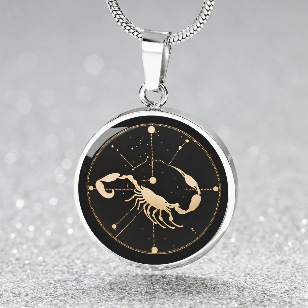 Personalized Cancer Zodiac Sign Pendant Necklace